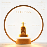 Lampe de table Bouddha flottant à lévitation magnétique LED, pour la méditation, la chambre à coucher, le salon, style nordique moderne minimaliste, vente chaude