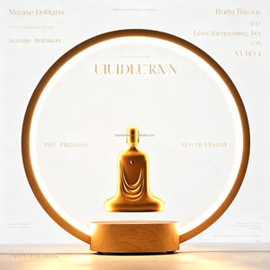 <span class=keywords><strong>Lampe</strong></span> de table Bouddha flottant à lévitation magnétique LED, pour la méditation, la chambre à coucher, le salon, style nordique moderne minimaliste, vente chaude - Product Image 1