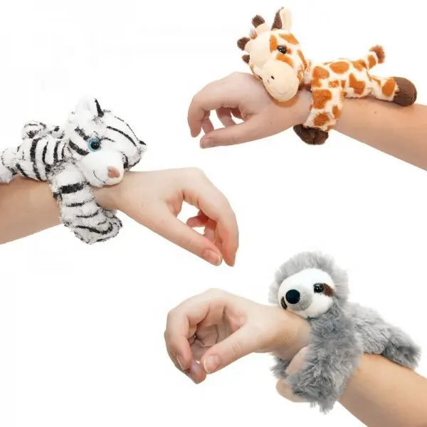 Custom unicorn arm huggers stuffed animal kids toy plush wrist slap Bracelet