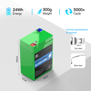 Batteria al piombo di ricambio batteria al litio Lifepo4 per giocattolo elettrico/bilancia elettronica ciclo profondo 2 s1p 6V 4Ah - Product Image 2