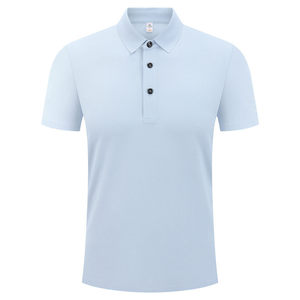 Camisa Polo de Manga Corta, Color Sólido, Nailon de Secado Rápido, Ropa de Trabajo de Verano, Uso Diario - Product Image 1