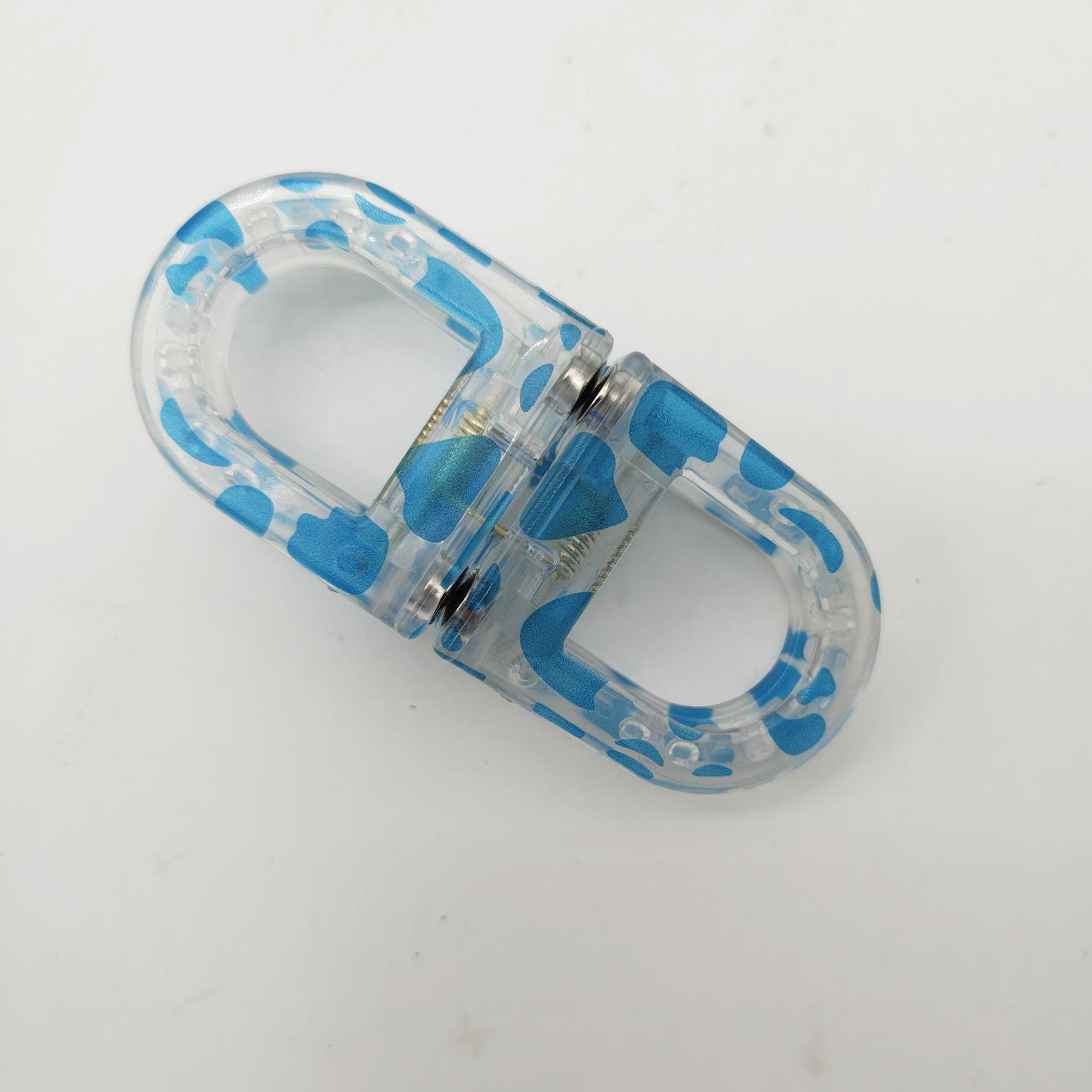 Blue leopard print (Round)