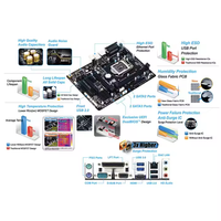 Motherboard H81M-S2PH Gigabit mendukung generasi ke-4 Intel H81 Express Chipset SATA Single DDR3 I7 I3 Pentium Celeron