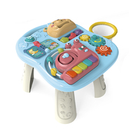 Jouet musical pour bébé qui marche avec 3 modes de jeu, jouet marcheur 3 en 1, clavier musical lumineux, centre d'activités
