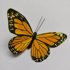 12.5 centimetri A mano artigianale farfalla artificiale farfalla monarca per le decorazioni di nozze e decorazioni per parete BF21001