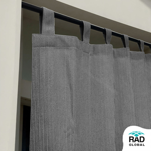 Cool Grey Eyelet Outdoor Curtains 180 GSM with Modern Charcoal Tone and Light Filtering Fabric for Contemporary Balcony Patio - Product Image 4