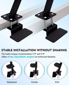 Heavy-Duty Boottrailer 4 Treden Met Veiligheidshandgreep, Antislip Oppervlak, Trailers Tongstep Compatibel Met De Meeste Diepe V - Product Image 5