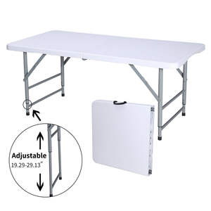 China proveedor al por mayor portátil pequeño plegable jardín moderno Rectangular <span class=keywords><strong>Pinnic</strong></span> Camping plástico al aire libre mesas para comedor - Product Image 1