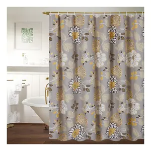 Amazon heißer Verkauf OWENIE hochwertige Blume Dusch vorhang benutzer definierte Designer Großhandel Bad Dusche Vorhang-Sets