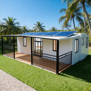 <span class=keywords><strong>Maison</strong></span> préfabriquée extensible de 40 pieds, système solaire hors réseau, 3 chambres, <span class=keywords><strong>maison</strong></span> modulaire de luxe, prête à l'emploi, certifiée CE SAA, kit - Product Image 1