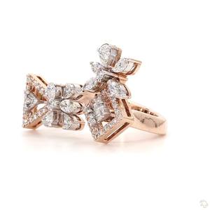 Elegant Diamond Gold Ring for Women Luxury Design Engagement Wedding Gift Fine Jewelry Bright Shine - Product Image 3