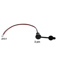 ZING EAR SKU2022 Prise Lightning étanche à 2 broches, charge rapide, Jack PH 2.0, verrouillage à écrou, montage sur panneau, 6V-24V DC 12V double voiture, ignifuge