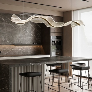 Modern Acrylic Led Chandeliers Rectangular Long Ribbon Chandelier Pendant Lights for Dining Island Home Lighting Chandelier - Product Image 4