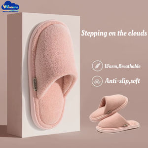 Chaussons en peluche de coton pour femmes de haute qualité, automne-hiver, intérieur, chambre à coucher, avec désodorisant antibactérien et antidérapant - Product Image 4