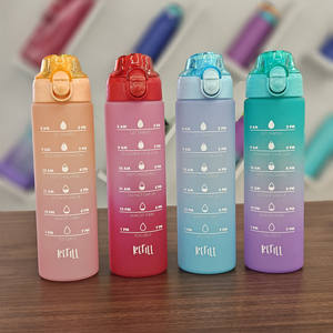 500ml 600ml 700ml Botella de bebida de plástico Tritan sin BPA Pajita Flip Spout Flick Tapa Impresión completa Bebida <span class=keywords><strong>directa</strong></span> para niños - Product Image 5