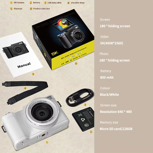 180. Flip-screen Digital Camera for Photography, Front-facing Lens Flash, 5K Ultra-high Definition - Product Image 4