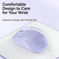 Ratón Inalámbrico Bluetooth para Portátil, Diseño Ergonómico, Silencioso, con Receptor USB-A Bluetooth 5.0 y 2.4G