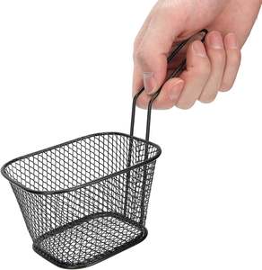 Support de présentation pour frites, panier à frites, support pour snacks et chips, avec filtres à sauce, en maille de fil d'acier inoxydable soudé, pour restauration rapide - Product Image 4