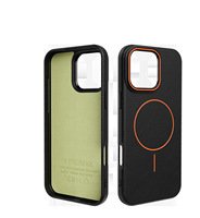 Nouvelle arrivée, étui de téléphone portable en TPU souple avec texture en cuir magnétique, design professionnel, avec boîte pour 11/12/13/14/15/16/17 Pro