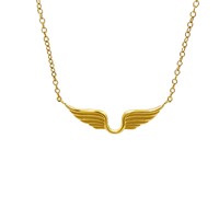 Collier délicat avec pendentif aile d'ange multicolore en acier inoxydable, bijou tendance pour femme, cadeau