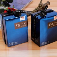 Eau de Parfum Authentique VEYES pour Homme Excite 100ml Bleu Noir Parfum Longue Durée Accord Léger et Séduisant Flacon Facetté Foncé