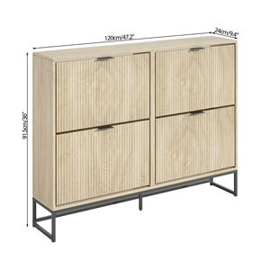 Cross-border modern minimalist style integrated <b>wall</b>-mounted <b>shoe</b> cabinet with high-end feel and large capacity for home use, - Product Image 2