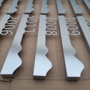 Stainless Steel Room <b>Number</b> Sign Illuminated Wall Mount Minimalist Design 2017 Style <b>Door</b> Plate - Product Image 4