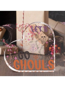 Cuori Souvenir di Halloween in acrilico-<span class=keywords><strong>andiamo</strong></span> ai disegni Ghoul di zucche, scheletri e fantasmi-per la casa, l'ufficio o divertiti - Product Image 4
