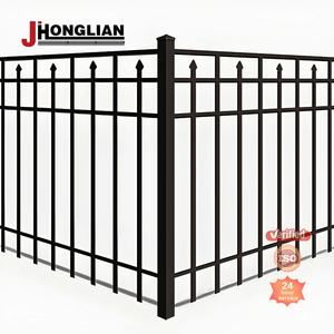 Clôture tubulaire en acier palissade horizontale Rod <span class=keywords><strong>Top</strong></span> 7 pieds <span class=keywords><strong>de</strong></span> haut, en acier galvanisé, designs <span class=keywords><strong>de</strong></span> clôture en tube carré en acier, panneau <span class=keywords><strong>de</strong></span> clôture en acier - Product Image 2