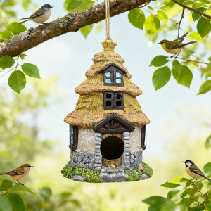 עמיד תליית שרף <span class=keywords><strong>birdhouse</strong></span>-אמריקאי תפאורה עם ציפור נוקב עבור חצר אחורית - Product Image 2