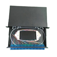 Panneau de brassage fibre optique FTTH 1U 19'' pour montage en rack, 24 ports SC APC, en acier laminé à froid, type tiroir coulissant ODF
