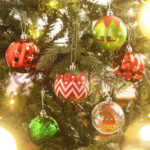 EAGLEGIFTS Decorazioni Natalizie, Articoli per Feste, Ornamenti in Plastica, Serie Elfi, Palline Natalizie da 7cm - Product Image 4