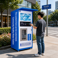 Máquina Expendedora de Agua Purificada por Ósmosis Inversa de Alta Gama para Comunidades, con Sistema de Pago con Monedas/Billetes/Tarjetas de Crédito