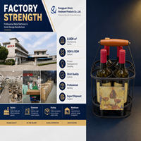 Porte-bouteilles à vin sur pied, organisateur de rangement multi-bouteilles pour comptoir et support de transport portable pour vin OEM ODM