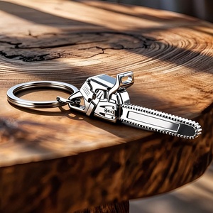 Llavero Creativo Personalizado para Hombre con Colgante de Sierra Eléctrica Metálica para Exteriores, Modelo de Juguete de Simulación de Sierra para Leñador, Regalo - Product Image 3