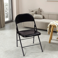 Chaises pliantes en fer au design moderne et décontracté pour l'extérieur, idéales pour appartement, salle de sport, usage général, jardin, salon, salle à manger, bar