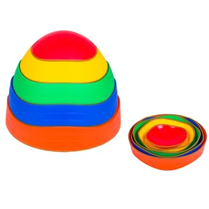 Children's Outdoor Plastic River Stepping Stones Wave Stone Stepping Toys Promote Coordination Balance Stones