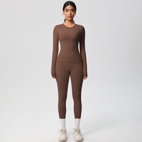 Offre Spéciale – Ensembles de Yoga Ultra Doux à Manches Longues pour Femmes – Extensibles dans les Quatre Sens – Tenues de Sport de Haute Qualité – Hauts et Ensembles de Yoga Sportifs