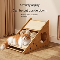 Griffoir pour chat Sword Cat en bois massif et sisal, vertical, résistant aux griffures et à l'usure, avec abri pour chat et protection de canapé anti-griffures
