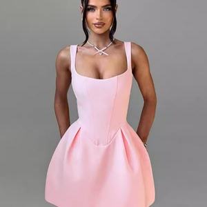 Vestido ajustado para mujer Estilo informal sin mangas popular de verano con color sólido - Product Image 4