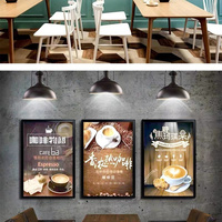 A1 A2 A3 A4 boîte à lumière LED publicitaire personnalisée boîte à lumière suspendue pour restaurant boîte à lumière ultra-mince pour carte de menu