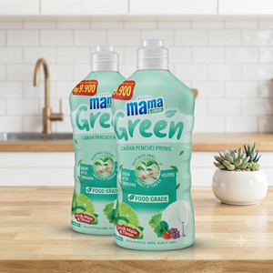 Mama Lime Green Dishwashing Liquid Dish Soap Food Grade Dish <b>Detergent</b> for Plates Cups and Kitchen Utensils - Product Image 1
