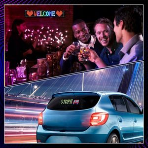 Letrero LED Programable para Automóvil, Rectangular, Multicolor, Control por Aplicación, Pantalla Bluetooth para Publicidad, Señalización Comercial Interior - Product Image 6