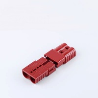 120A Heavy Duty 2-Pin 600V 120A Batterie en alliage de cuivre Adaptateur de prise cc Bornes mâles/femelles Couleur rouge Utilisation automobile