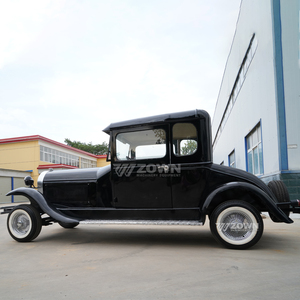 Offre Spéciale Voiture Électrique Noire Vintage, Alimentée par Batterie, Style Rétro Classique, Idéale pour Petites Balades en Station Balnéaire - Product Image 4