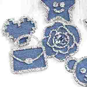 New Design Iron on /<b>sticker</b> DIY Accessories Iron on Crystal AB Rhinestone Edge Heart Bag <b>Flower</b> Bear Jeans Patches - Product Image 2