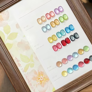 เจลเคลือบเล็บแบบกดที่ทำด้วยมือพร้อมแหล่งหลอดไฟ LED 12สีสำหรับต่อเล็บ - Product Image 1