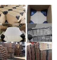 Protection d'angle en plastique noir à trois côtés pour carton logistique, garde-bord et garde-angle 55*55*37mm