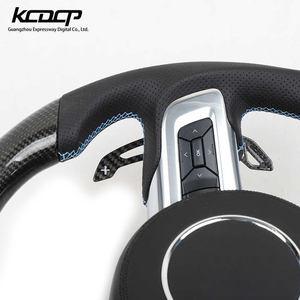 Volant de course personnalisé en Alcantara et fibre de carbone avec LED, compatible avec <span class=keywords><strong>Ford</strong></span> <span class=keywords><strong>Mustang</strong></span> Shelby <span class=keywords><strong>GT</strong></span> 2015-2020 2.3T 5.0L - Product Image 6