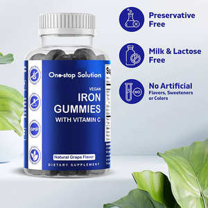 Integratore gommoso di ferro per le donne degli uomini con vitamina C di gomma di ferro per gli adulti Gummy vitamina produttore - Product Image 2